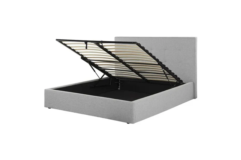 Sänky säilytystilalla Lorient, Harmaa/Polyesteri, Harmaa/polyesteri, 160x200 cm