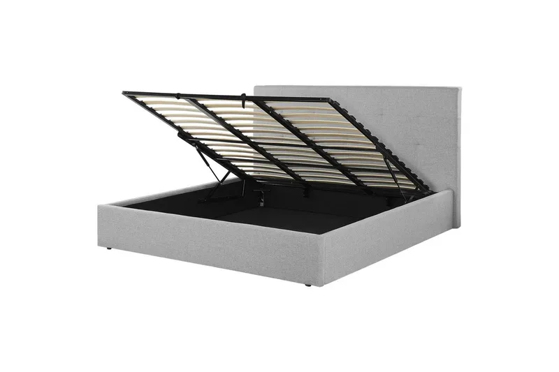 Sänky säilytystilalla Lorient, Harmaa/Polyesteri, Harmaa/polyesteri, 180x200 cm