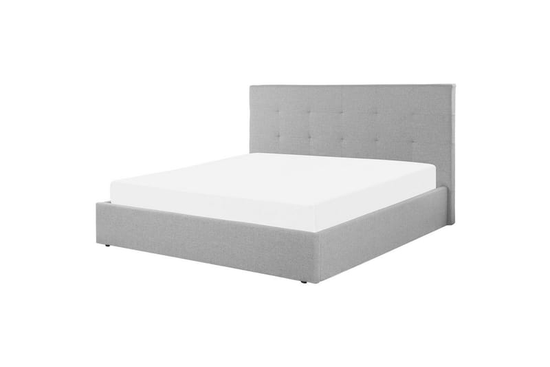 Sänky säilytystilalla Lorient - Harmaa/Polyesteri, Harmaa/polyesteri, 180x200 cm - Huonekalut - Sänky - Sänkykehikot & sängynrungot