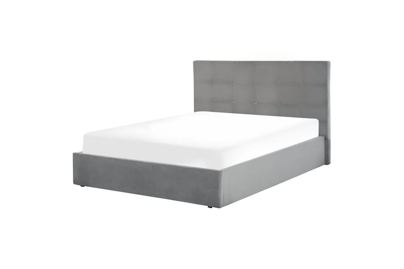 Sänky säilytystilalla Lorient - Harmaa/Sametti, Harmaa/sametti, 140x200 cm - Huonekalut - Sänky - Sänkykehikot & sängynrungot