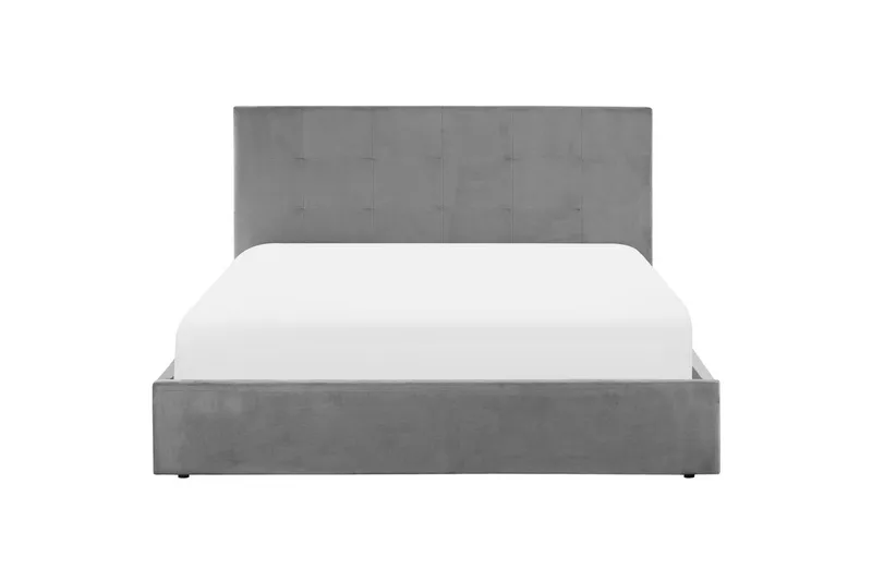 Sänky säilytystilalla Lorient - Harmaa/Sametti, Harmaa/sametti, 160x200 cm - Huonekalut - Sänky - Sänkykehikot & sängynrungot