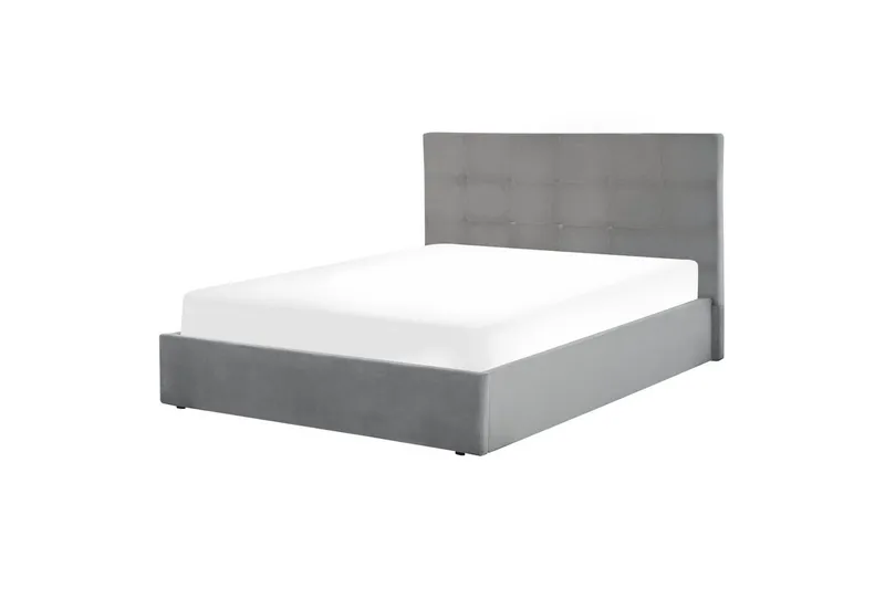 Sänky säilytystilalla Lorient - Harmaa/Sametti, Harmaa/sametti, 160x200 cm - Huonekalut - Sänky - Sänkykehikot & sängynrungot