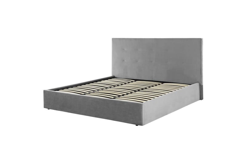 Sänky säilytystilalla Lorient - Harmaa/Sametti, Harmaa/sametti, 180x200 cm - Huonekalut - Sänky - Sänkykehikot & sängynrungot
