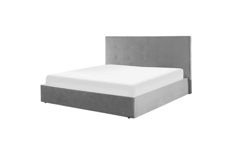 Sänky säilytystilalla Lorient - Harmaa/Sametti, Harmaa/sametti, 180x200 cm - Huonekalut - Sänky - Sänkykehikot & sängynrungot