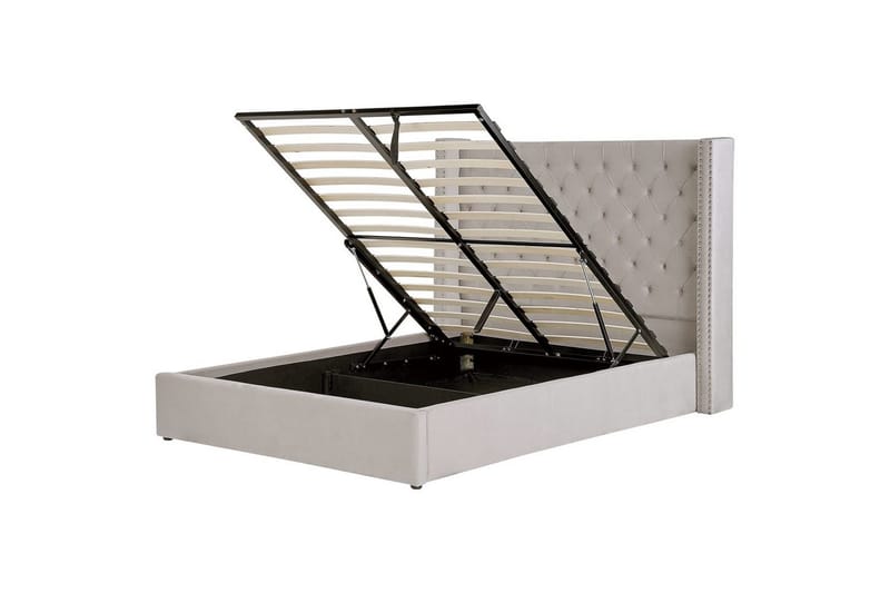 Sänky säilytystilalla Lubbon, Harmaa, 160x200 cm