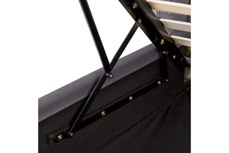 Sänky säilytystilalla Lubbon - Harmaa, Hopea, 140x200 cm - Huonekalut - Sänky - Sänkykehikot & sängynrungot