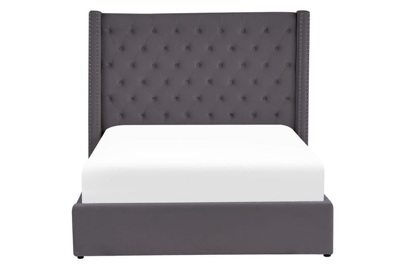 Sänky säilytystilalla Lubbon - Harmaa, Hopea, 140x200 cm - Huonekalut - Sänky - Sänkykehikot & sängynrungot