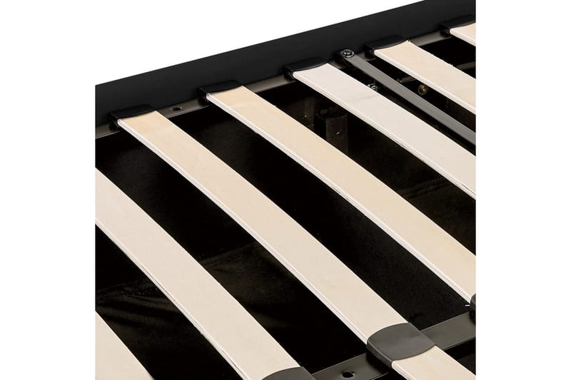 Sänky säilytystilalla Lubbon - Musta, Hopea, 180x200 cm - Huonekalut - Sänky - Sänkykehikot & sängynrungot