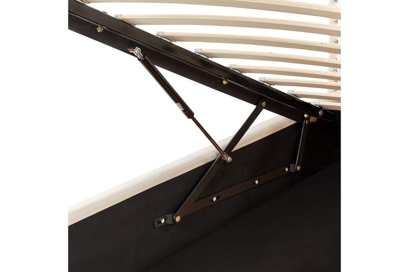 Sänky säilytystilalla Metz - Beige, Hopea/Sametti, Beige, hopea/sametti, 90x200 cm - Huonekalut - Sänky - Sänkykehikot & sängynrungot