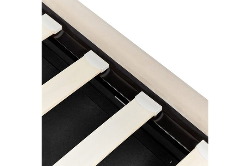 Sänky säilytystilalla Metz - Beige, Hopea/Sametti, Beige, hopea/sametti, 90x200 cm - Huonekalut - Sänky - Sänkykehikot & sängynrungot