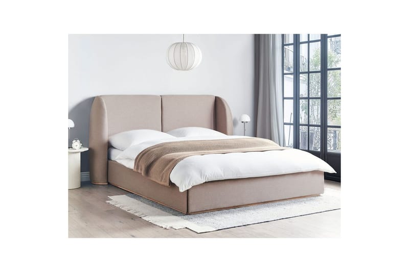 Sänky säilytystilalla Monestier - Beige, 180x200 cm - Huonekalut - Sänky - Sänkykehikot & sängynrungot