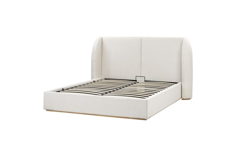 Sänky säilytystilalla Monestier - Valkoinen, 160x200 cm - Huonekalut - Sänky - Sänkykehikot & sängynrungot