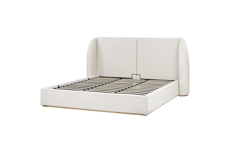 Sänky säilytystilalla Monestier - Valkoinen, 180x200 cm - Huonekalut - Sänky - Sänkykehikot & sängynrungot