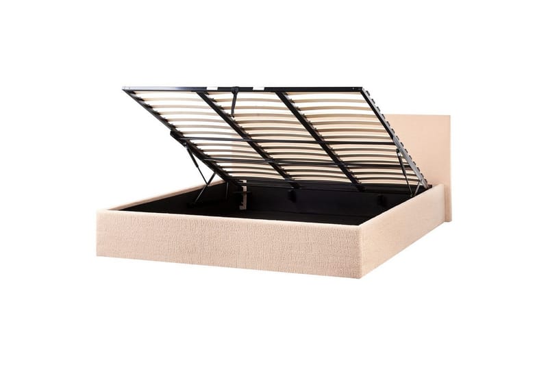 Sänky säilytystilalla Orbey - Beige, 180x200 cm - Huonekalut - Sänky - Sänkykehikot & sängynrungot