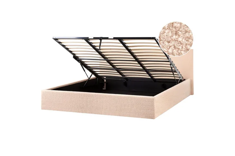 Sänky säilytystilalla Orbey, Beige, 180x200 cm