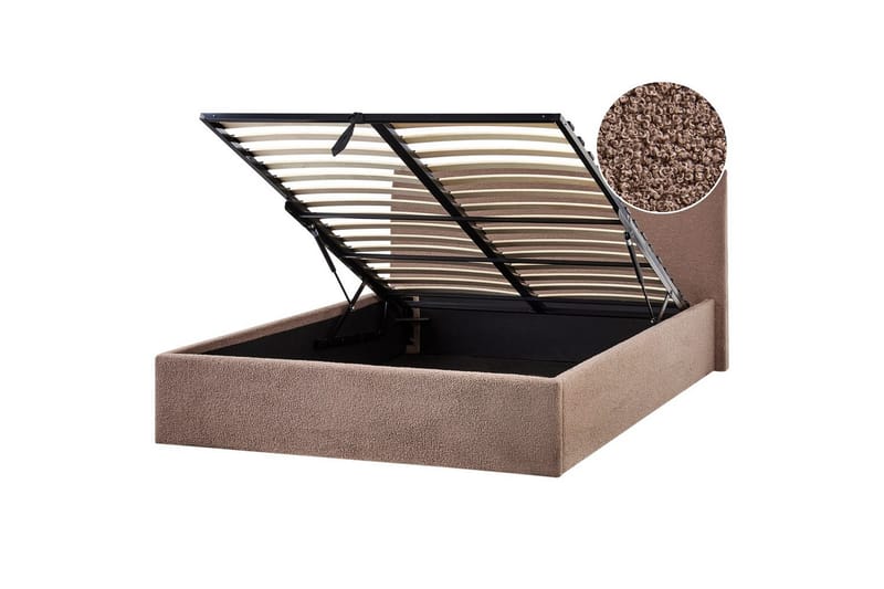 Sänky säilytystilalla Orbey, Ruskea, 140x200 cm