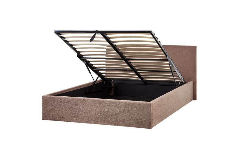 Sänky säilytystilalla Orbey - Ruskea, 140x200 cm - Huonekalut - Sänky - Sänkykehikot & sängynrungot