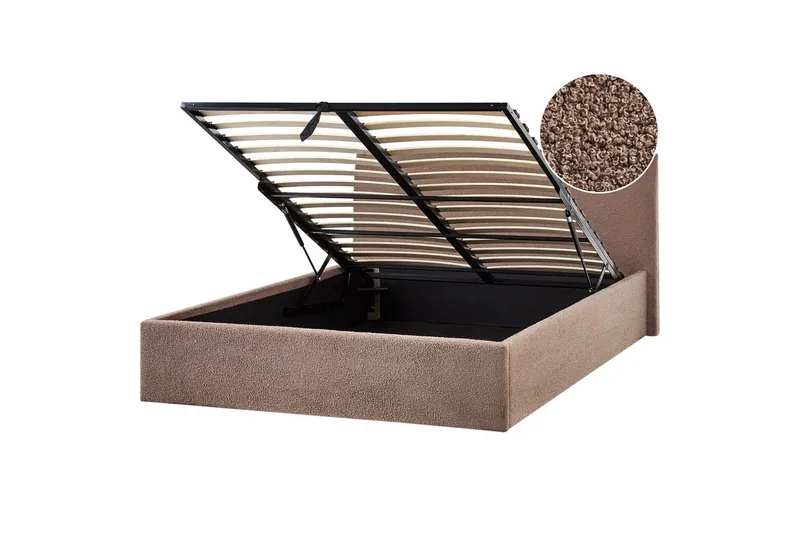 Sänky säilytystilalla Orbey, Ruskea, 140x200 cm