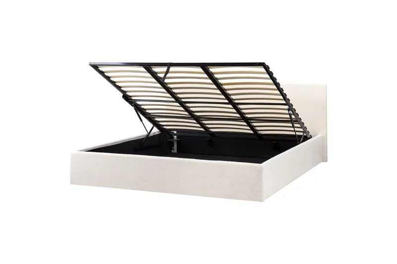 Sänky säilytystilalla Orbey - Valkoinen, 180x200 cm - Huonekalut - Sänky - Sänkykehikot & sängynrungot