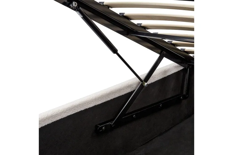 Sänky säilytystilalla Orbey - Valkoinen, 180x200 cm - Huonekalut - Sänky - Sänkykehikot & sängynrungot