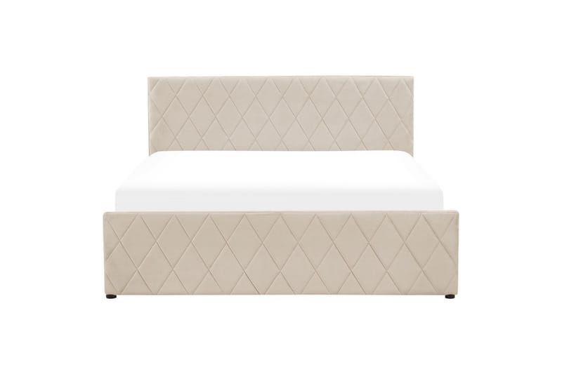 Sänky säilytystilalla Rochefort - Beige, 160x200 cm - Huonekalut - Sänky - Sänkykehikot & sängynrungot