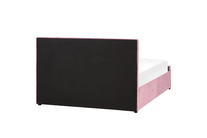 Sänky säilytystilalla Rochefort - Vaaleanpunainen, Rosa, 140x200 cm - Huonekalut - Sänky - Sänkykehikot & sängynrungot