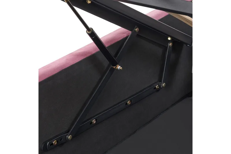 Sänky säilytystilalla Rochefort - Vaaleanpunainen, Rosa, 140x200 cm - Huonekalut - Sänky - Sänkykehikot & sängynrungot