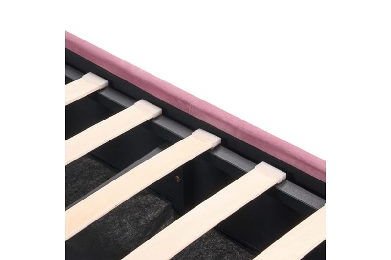 Sänky säilytystilalla Rochefort - Vaaleanpunainen, Rosa, 140x200 cm - Huonekalut - Sänky - Sänkykehikot & sängynrungot