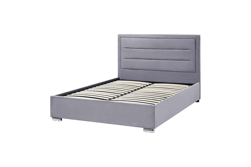 Sänky säilytystilalla Rouen - Harmaa, 140x200 cm - Huonekalut - Sänky - Sänkykehikot & sängynrungot