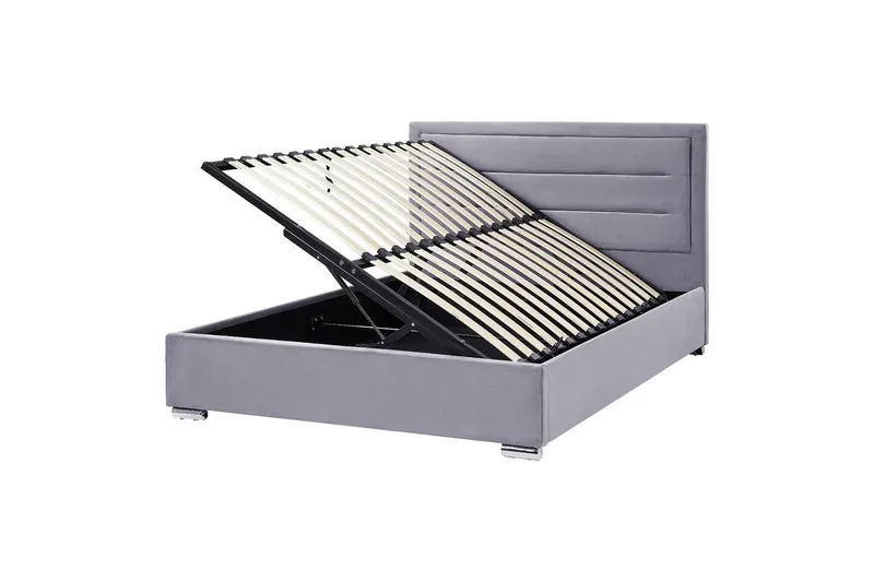 Sänky säilytystilalla Rouen, Harmaa, 160x200 cm