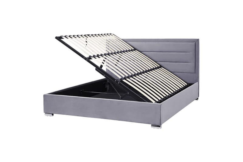 Sänky säilytystilalla Rouen, Harmaa, 180x200 cm