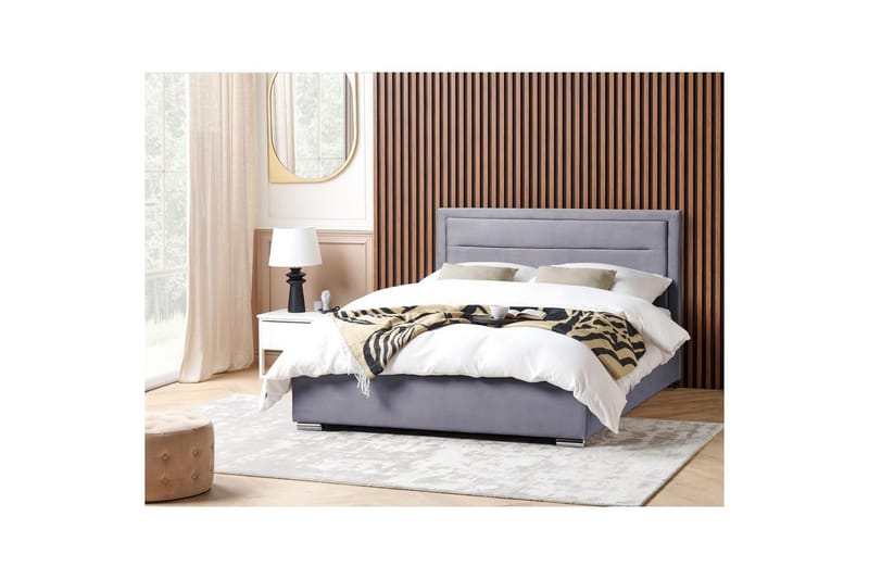 Sänky säilytystilalla Rouen - Harmaa, 180x200 cm - Huonekalut - Sänky - Sänkykehikot & sängynrungot