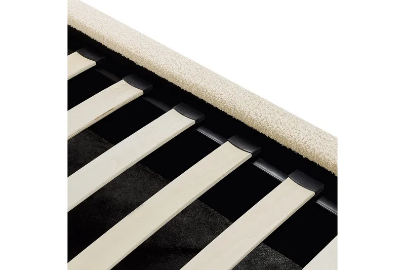 Sänky säilytystilalla Vaucluse - Beige/bouclé, Beige/Bouclé, 140x200 cm - Huonekalut - Sänky - Sänkykehikot & sängynrungot