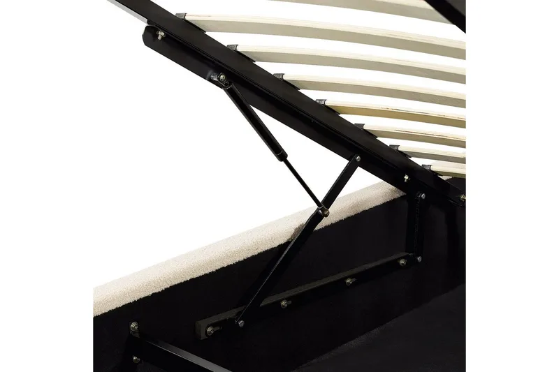 Sänky säilytystilalla Vaucluse - Beige/bouclé, Beige/Bouclé, 140x200 cm - Huonekalut - Sänky - Sänkykehikot & sängynrungot