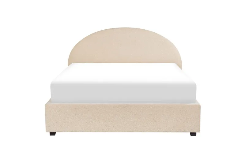 Sänky säilytystilalla Vaucluse - Beige/bouclé, Beige/Bouclé, 160x200 cm - Huonekalut - Sänky - Sänkykehikot & sängynrungot