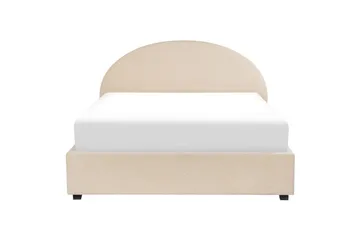 Sänky säilytystilalla Vaucluse - Beige/bouclé, Beige/Bouclé, 160x200 cm - Huonekalut - Sänky - Sänkykehikot & sängynrungot