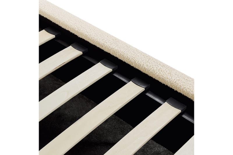 Sänky säilytystilalla Vaucluse - Beige/bouclé, Beige/Bouclé, 160x200 cm - Huonekalut - Sänky - Sänkykehikot & sängynrungot