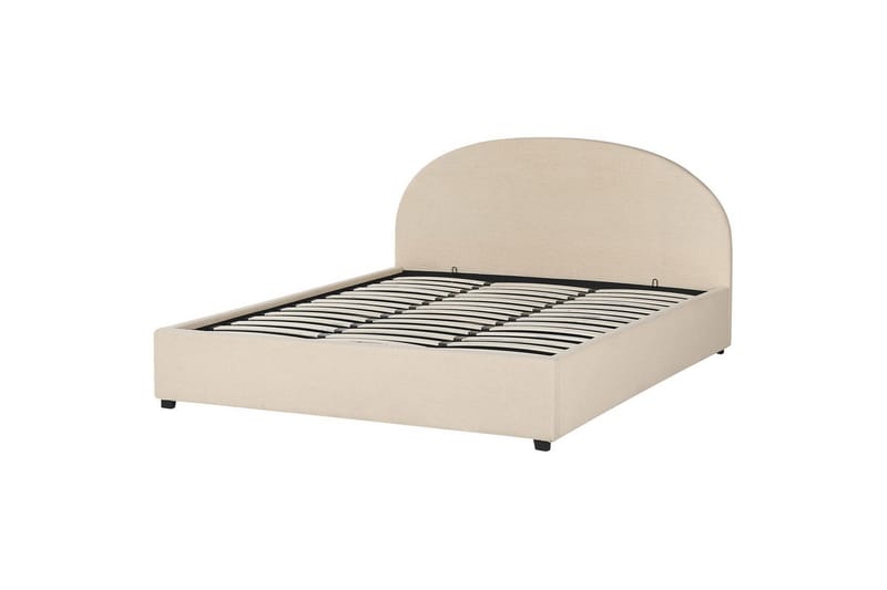 Sänky säilytystilalla Vaucluse - Beige/bouclé, Beige/Bouclé, 180x200 cm - Huonekalut - Sänky - Sänkykehikot & sängynrungot