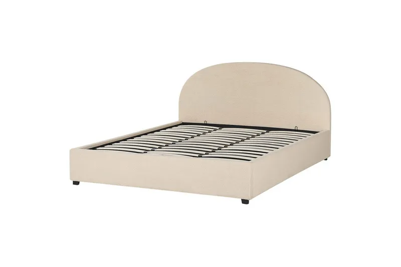 Sänky säilytystilalla Vaucluse - Beige/bouclé, Beige/Bouclé, 180x200 cm - Huonekalut - Sänky - Sänkykehikot & sängynrungot
