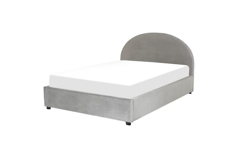 Sänky säilytystilalla Vaucluse - Vaaleanharmaa/sametti, Vaaleanharmaa/Sametti, 160x200 cm - Huonekalut - Sänky - Sänkykehikot & sängynrungot