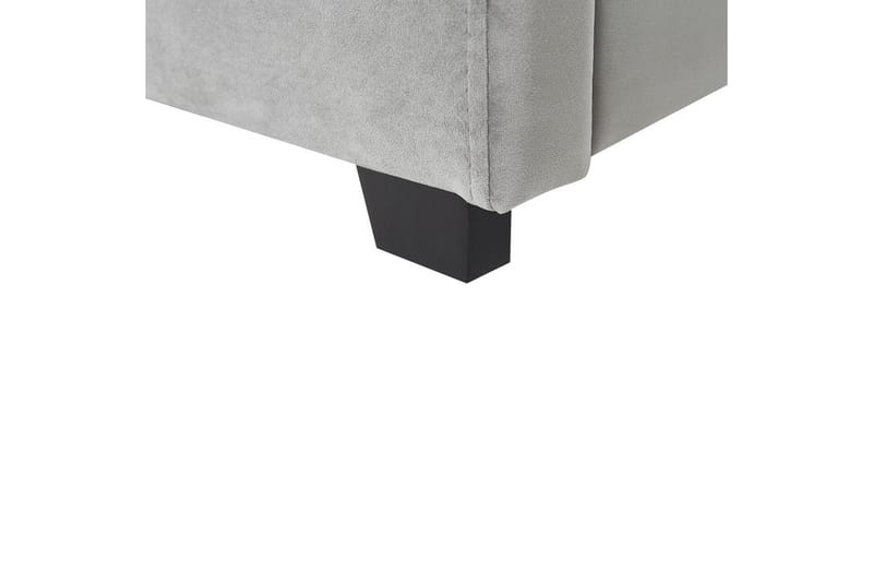 Sänky säilytystilalla Vaucluse - Vaaleanharmaa/sametti, Vaaleanharmaa/Sametti, 180x200 cm - Huonekalut - Sänky - Sänkykehikot & sängynrungot
