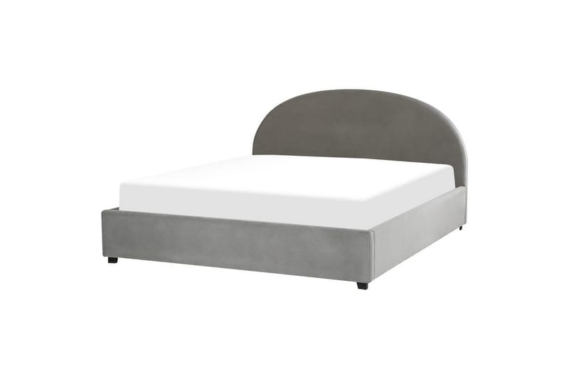 Sänky säilytystilalla Vaucluse - Vaaleanharmaa/sametti, Vaaleanharmaa/Sametti, 180x200 cm - Huonekalut - Sänky - Sänkykehikot & sängynrungot