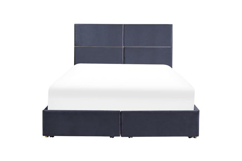 Sänky säilytystilalla Vernoyes - Musta, kulta, 160x200 cm - Huonekalut - Sänky - Sänkykehikot & sängynrungot