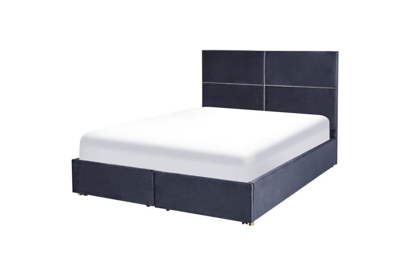 Sänky säilytystilalla Vernoyes - Musta, kulta, 160x200 cm - Huonekalut - Sänky - Sänkykehikot & sängynrungot