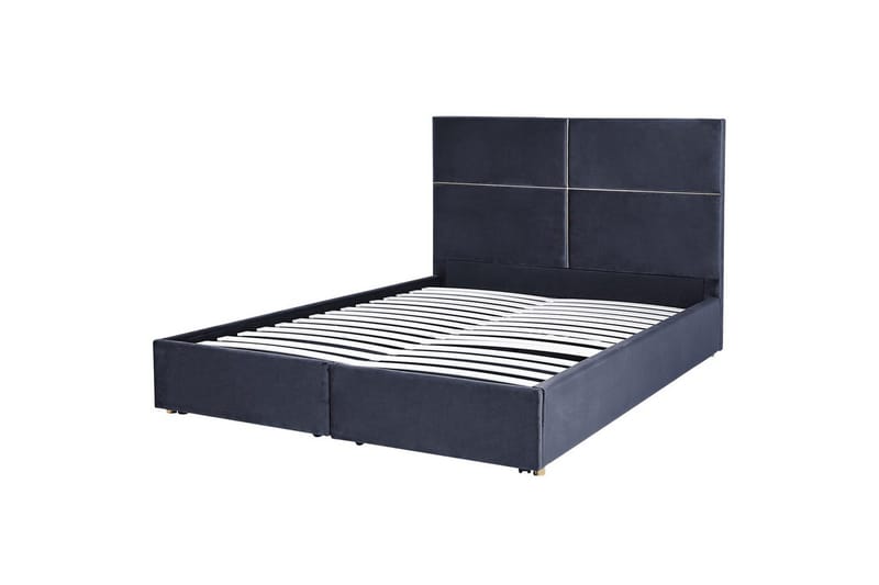 Sänky säilytystilalla Vernoyes - Musta, kulta, 180x200 cm - Huonekalut - Sänky - Sänkykehikot & sängynrungot