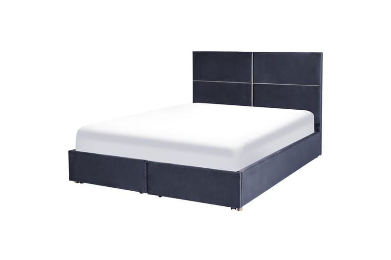 Sänky säilytystilalla Vernoyes - Musta, kulta, 180x200 cm - Huonekalut - Sänky - Sänkykehikot & sängynrungot