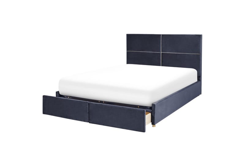 Sänky säilytystilalla Vernoyes - Musta, kulta, 180x200 cm - Huonekalut - Sänky - Sänkykehikot & sängynrungot