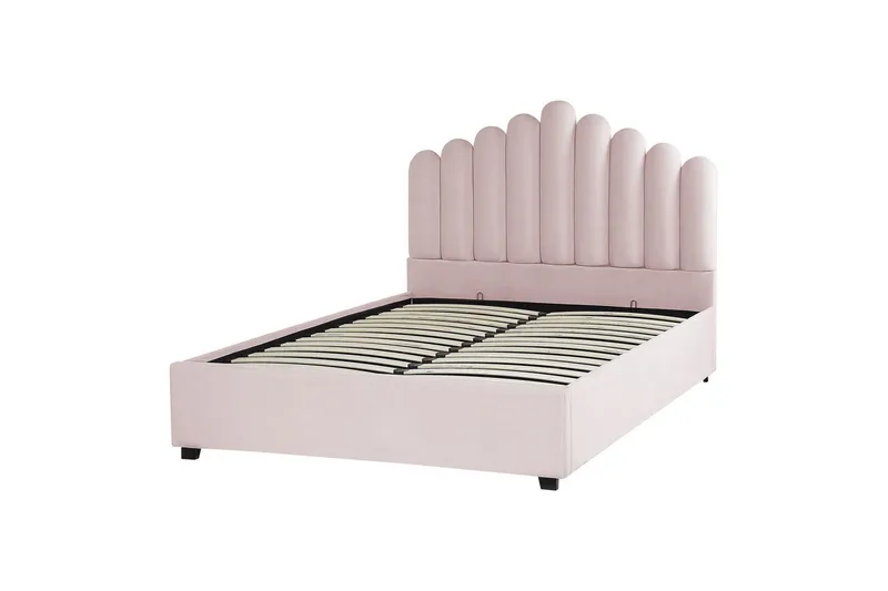 Sänky säilytystilalla Vincennes - Rosa, Musta, 140x200 cm - Huonekalut - Sänky - Sänkykehikot & sängynrungot