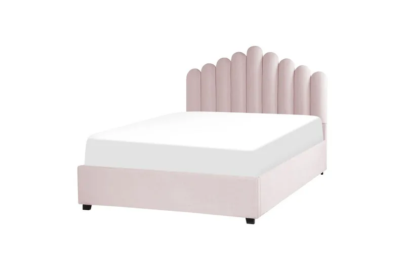 Sänky säilytystilalla Vincennes - Rosa, Musta, 140x200 cm - Huonekalut - Sänky - Sänkykehikot & sängynrungot