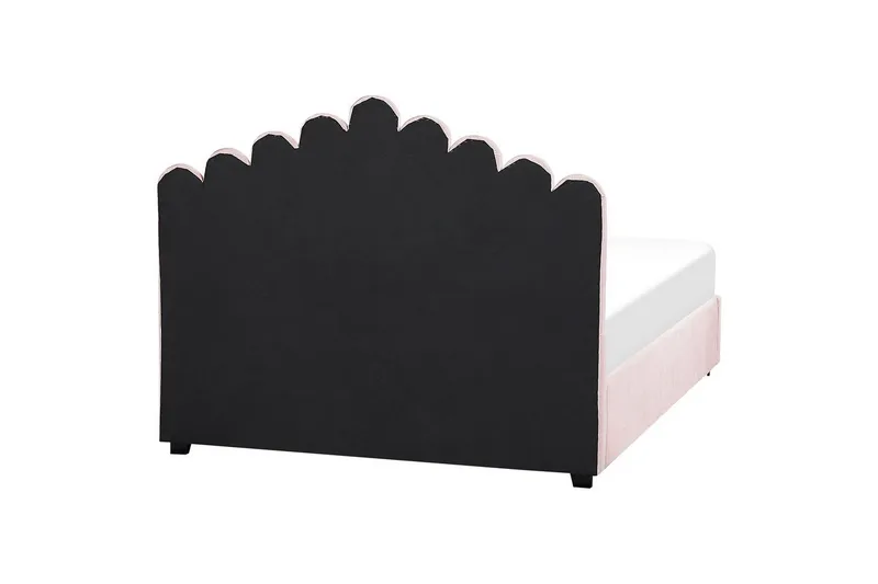 Sänky säilytystilalla Vincennes - Rosa, Musta, 160x200 cm - Huonekalut - Sänky - Sänkykehikot & sängynrungot